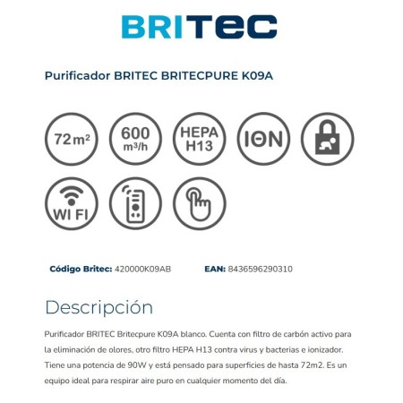 Purificador Britec Britecpure K09A