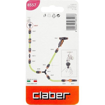 Claber 8557 conexión de grifo 1/2 -3/4