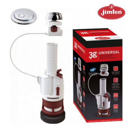Mecanismo de descarga de doble volumen Jimten: fácil de instalar y compatible con la mayoría de inodoros